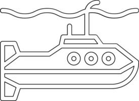 Ejército submarino vector icono