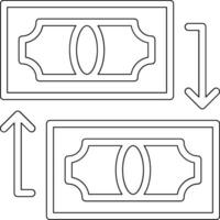 icono de vector de transferencia de dinero