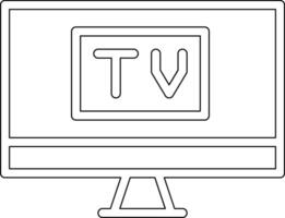 icono de vector de pantalla de tv