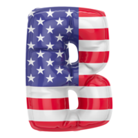 Ballon b Schriftart Flagge USA 3d machen png