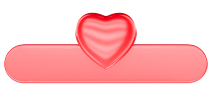 a heart shaped button with a red heart on it png