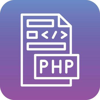 icono de vector de archivo php