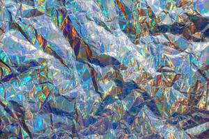 Crumpled Holographic Foil Paper Textures photo