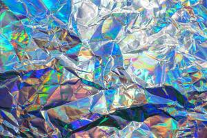 Crumpled Holographic Foil Paper Textures photo