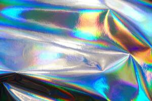 Crumpled Holographic Foil Paper Textures photo