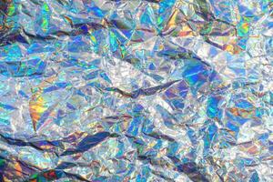 Crumpled Holographic Foil Paper Textures photo