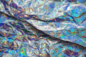 Crumpled Holographic Foil Paper Textures photo