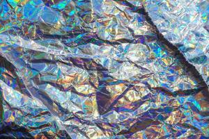 Crumpled Holographic Foil Paper Textures photo