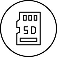 icono de vector de tarjeta sd