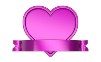 rosso cuore bandiera 3d rendere png