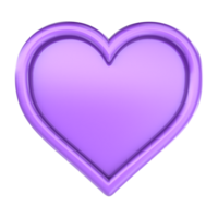 purple heart icon on transparent background png