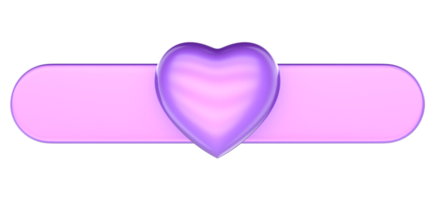 une violet cœur en forme de bouton sur une transparent Contexte png