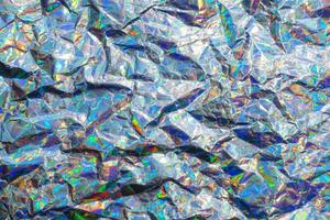 Crumpled Holographic Foil Paper Textures photo