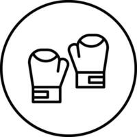 icono de vector de guantes de boxeo