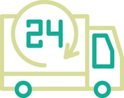 24 Hours Delivery Vector Icon