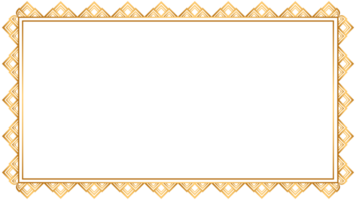 Rectangle golden frame border vintage gold clipart png