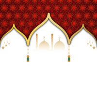 Arabic Islamic Elegant red Luxury Frame Ornament Background png