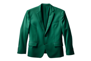 ai generado verde chaqueta elegancia en un transparente antecedentes. png