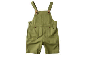 AI generated Olive Green Overalls Style on a transparent background. png