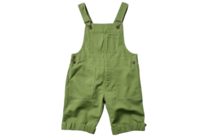 AI generated Olive Green Overalls Style on a transparent background. png