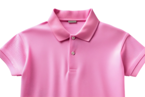 AI generated Pink Polo Shirt Style on a transparent background. png