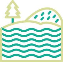 Lake Landscape Vector Icon