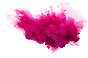 ai généré magenta poussière explosion sur une transparent Contexte. png