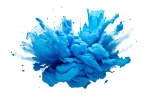 AI generated Blue Explosion Elegance on a transparent background. png