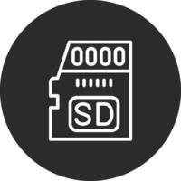 icono de vector de tarjeta sd