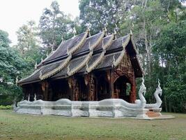 Wat Luang Khun Win Buddha temple in the forest on the mountain is located in Mae Win, Mae Wang District, Chiang Mai, Thailand photo