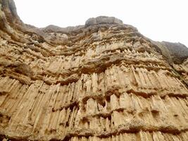 Pha Chor the natural phenomenon of eroded soil pillars located in Mae Wang National Park, Doi Lo district, Chiang Mai, Thailand photo