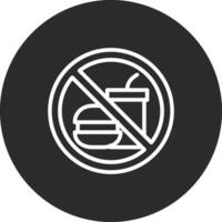 No Fast Food Vector Icon