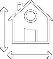 casa medición vector icono