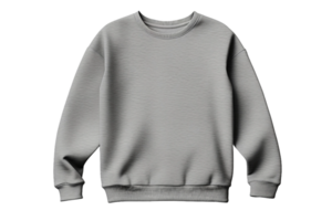 AI generated Gray Crewneck Comfort on a transparent background. png