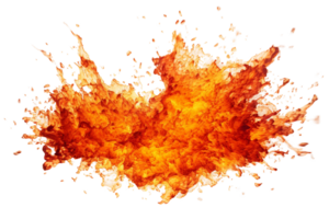 ai generiert Feuer Explosion Leistung auf ein transparent Hintergrund. png