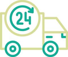 24 Hours Delivery Vector Icon