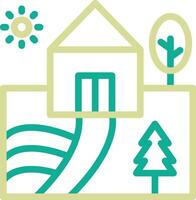 Village Landscape Vector Icon