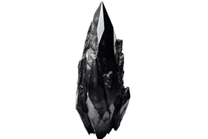 AI generated Obsidian dark Shard in Abstract Form on transparent background. png