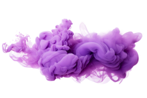 AI generated Lavender Smoke Cloud in Minimalistic Design on transparent background. png