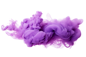 AI generated Lavender Smoke Cloud in Minimalistic Design on transparent background. png