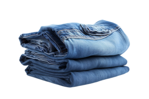 AI generated Blue Denim Jeans on transparent background. png