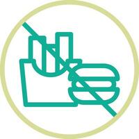 No Fast Food Vector Icon