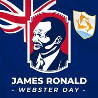 James Ronald Webster Day illustration vector backgroud. Vector eps 10