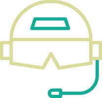 Pilot Helmet Vector Icon