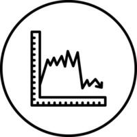 Declining Line Graph Vector Icon