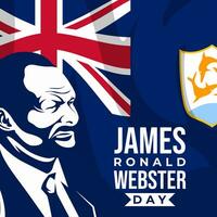 James Ronald Webster Day illustration vector backgroud. Vector eps 10