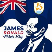 James Ronald Webster Day illustration vector backgroud. Vector eps 10