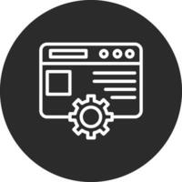 icono de vector de configuración de sitio web