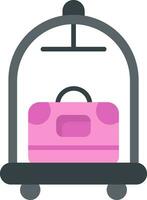 Luggage Cart Vector Icon