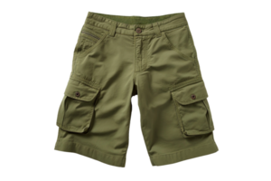 AI generated Cargo Shorts on transparent background. png